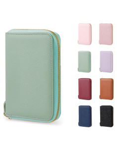 Funda para Pasaporte CoBak Verde Agave con Cierre Cremallera