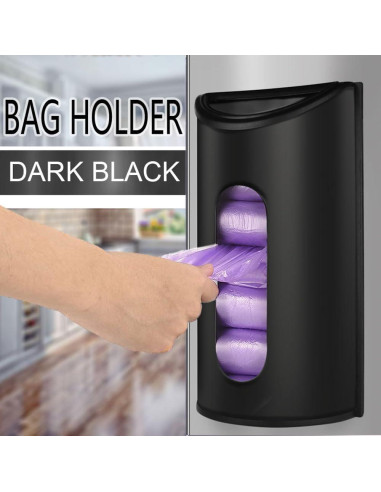 Soporte de Bolsa de Plástico Bevansol, Acero Inoxidable Negro