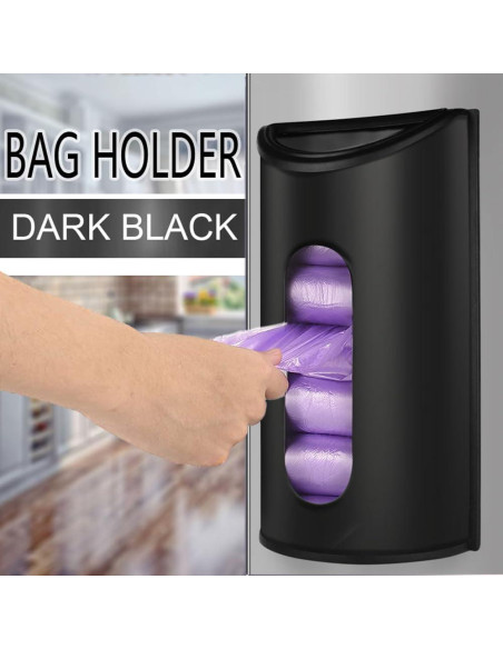 Soporte de Bolsa de Plástico Bevansol, Acero Inoxidable Negro