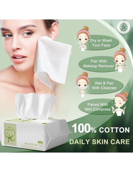 Toallas Desechables de Algodón MPK - 492 Unidades Suaves y Gruesas