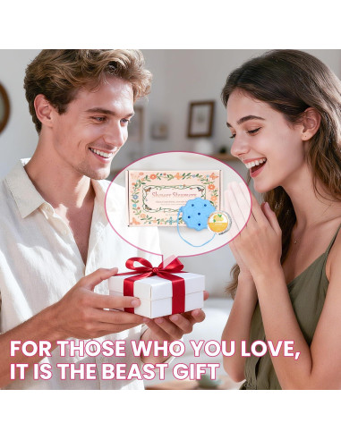 8 Vapores de Ducha LUVCOSY con Soporte de Silicona Azul