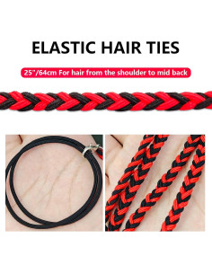 3 Sujetadores de Cabello Trenzados 64cm Starfa Lab - Antideslizantes 2