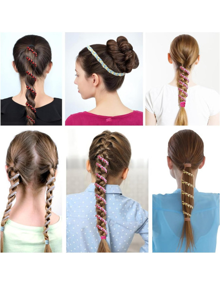 3 Sujetadores de Cabello Trenzados 64cm Starfa Lab - Antideslizantes