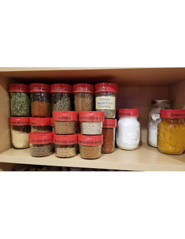 Tapas de Especias Nakpunar Rojas 6 pcs para Tarros de Conserva