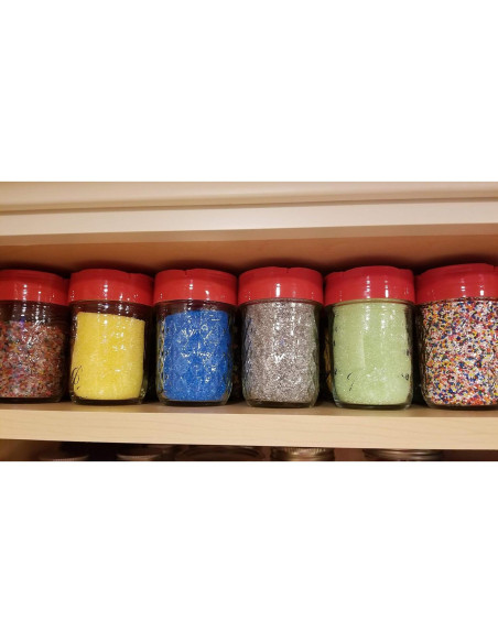 Tapas de Especias Nakpunar Rojas 6 pcs para Tarros de Conserva