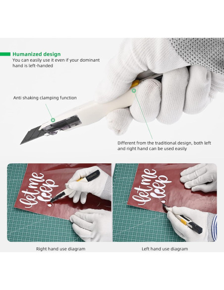 Cuchillo Utilitario Retráctil FOSHIO con 10 Cuchillas 9MM