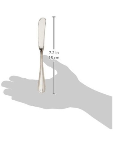 Cuchillo para Untar Mantequilla Winco Shangarila Acero Inoxidable 20.32 cm Paquete de 12