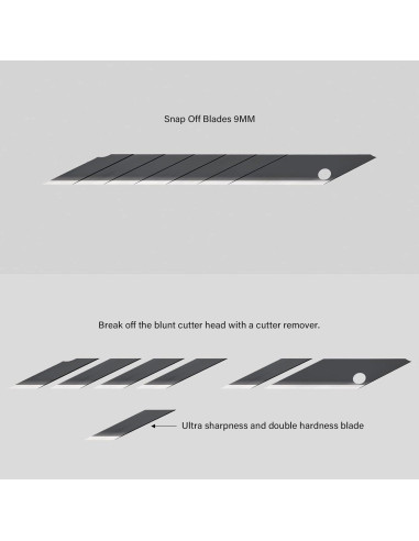 Cuchillo Utilitario Retráctil FOSHIO con 10 Cuchillas 9MM