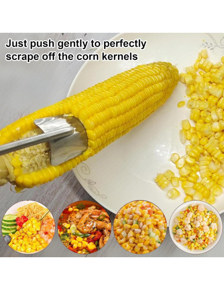 Juego de 3 Peladores de Maíz YUNYDSM - Acero Inoxidable