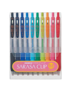 Bolígrafo de Gel Zebra Sarasa Clip 0.3mm - Set 10 Colores