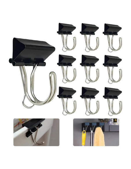 Ganchos Colgantes de Acero Inoxidable OULIGET - Paquete de 10