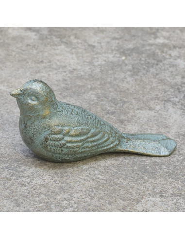 Tope de puerta decorativo Livfodrm ave hierro fundido oro verde