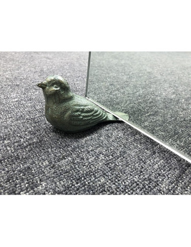 Tope de puerta decorativo Livfodrm ave hierro fundido oro verde