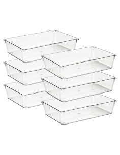 Organizador de Cajones Ravinte 6 Piezas 15.24x22.86 cm Transparente