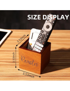 Soporte para Control Remoto NOOETAH de Madera 8.89 cm Marrón 2