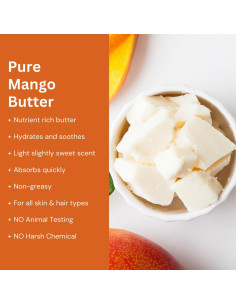 Manteca de Mango 100% Pura Queen Jaja 170g Hidratante 2