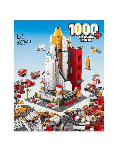 Set de Bloques de Construcción Espacial Lustus 1000 Pcs 6-en-1