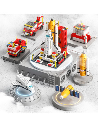Set de Bloques de Construcción Espacial Lustus 1000 Pcs 6-en-1