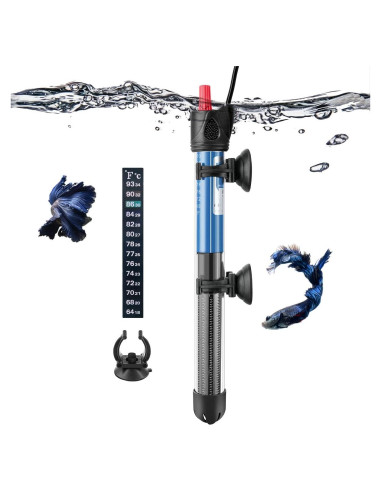 Calentador de Acuario Submersible FEDOUR 100W para 10-30 Galones