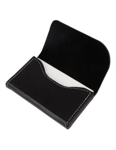 Soporte Minimalista para Tarjetas YURU - Cartera RFID Piel Negra