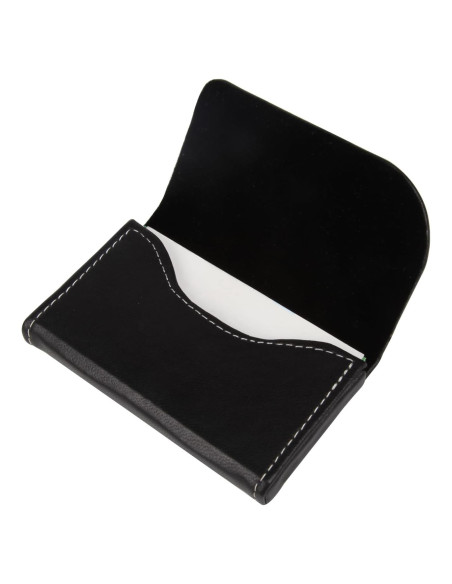 Soporte Minimalista para Tarjetas YURU - Cartera RFID Piel Negra