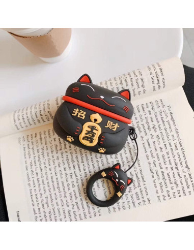 Funda de Silicona 3D para Airpods Pro 2019/Pro 2 Gen 2022 - Gato Negro