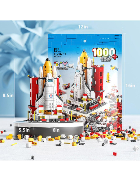 Set de Bloques de Construcción Espacial Lustus 1000 Pcs 6-en-1