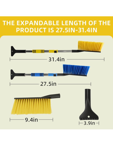 Cepillo de Nieve Telescópico Nexcrate SU002 80cm con Raspador