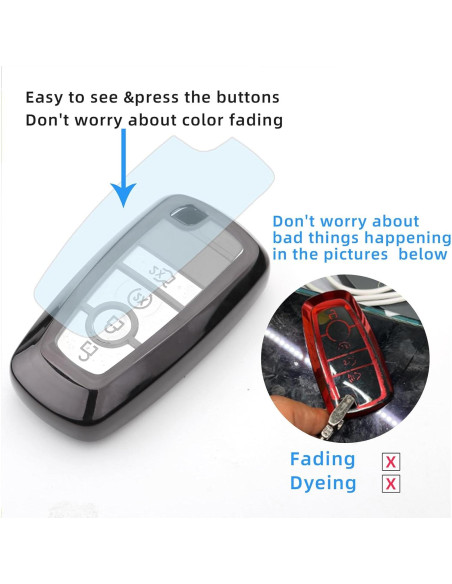 Funda de Llave de Coche Ford Juedarli con Llavero Negro