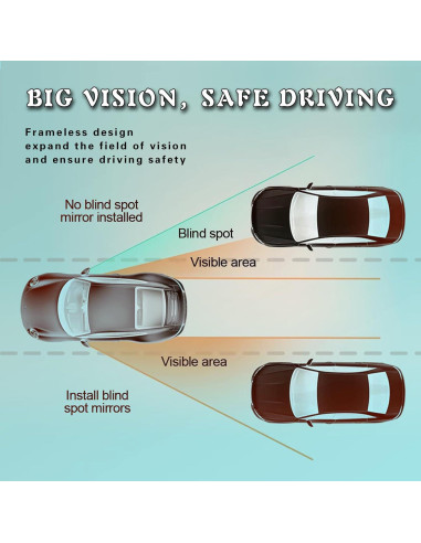 Espejo Convexo de Punto Ciego Arwrilt 2 PCS HD 4.57 cm