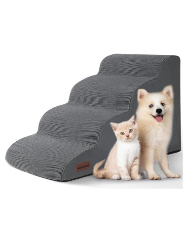 Escalones para Perros AODISMAN 4 Pasos Antideslizantes 44.2 cm Gris