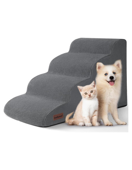 Escalones para Perros AODISMAN 4 Pasos Antideslizantes 44.2 cm Gris