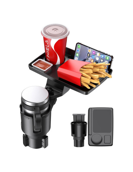 Bandeja para Portavasos de Coche Yziixi 2 en 1 Ajustable 24.9 cm