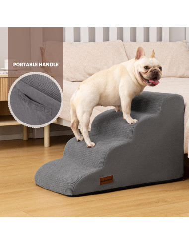 Escalones para Perros AODISMAN 4 Pasos Antideslizantes 44.2 cm Gris