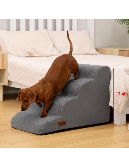 Escalones para Perros AODISMAN 4 Pasos Antideslizantes 44.2 cm Gris
