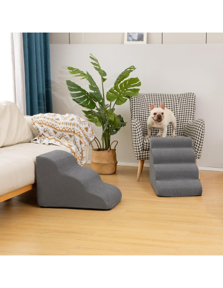 Escalones para Perros AODISMAN 4 Pasos Antideslizantes 44.2 cm Gris