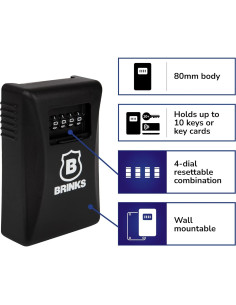 Caja de Seguridad para Llaves Brinks 80mm con Combinación Resettable 2