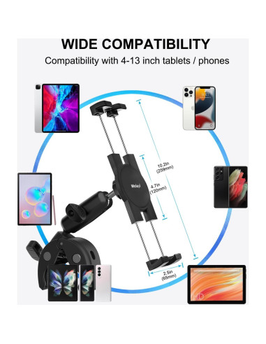 Soporte de Tablet para Manillar Woleyi - Ajustable 360
