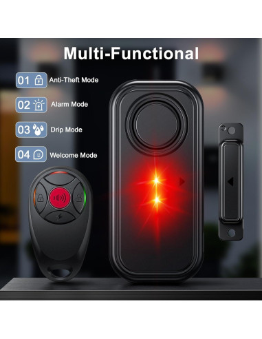 Alarma de Puerta HAPYTHDA KS-FS06R con Control Remoto