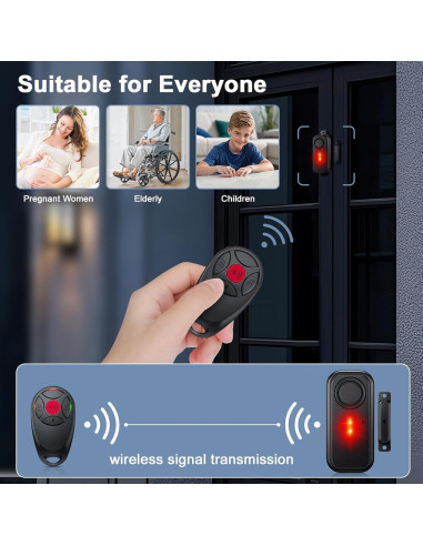 Alarma de Puerta HAPYTHDA KS-FS06R con Control Remoto