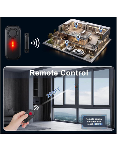 Alarma de Puerta HAPYTHDA KS-FS06R con Control Remoto