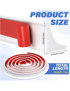 Guardia de Salpicaduras de Ducha Pushglossy 300 cm Impermeable 2