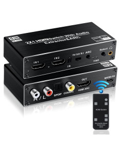 Interruptor HDMI 4K 60Hz Avedio Links con Extractor de Audio