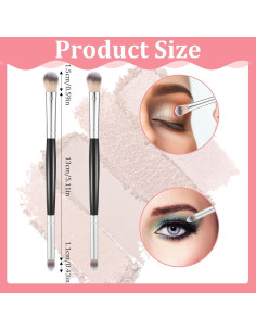 2 Brochas de Sombra de Ojos Doble Cara FdcLixuvol 15.5 cm 2
