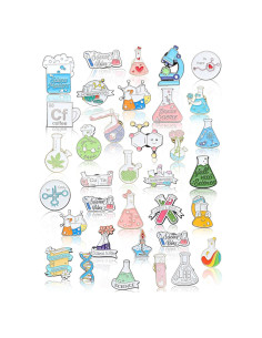 Kajaia 35 Piezas Pines de Esmalte Ciencia para Ropa y Mochilas