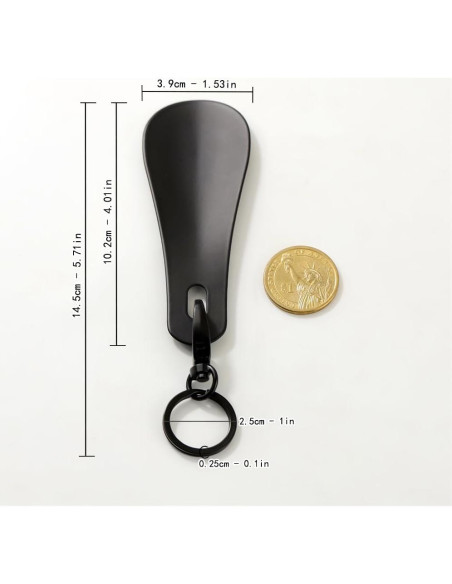 Cuchara de Zapato de Metal Inoxidable TANJUN Portátil 10cm