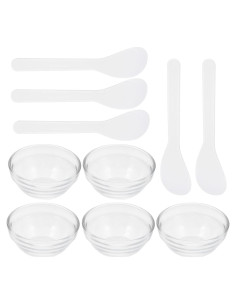 Beaupretty 5 Cuencos de Vidrio para Mezclar Máscaras Faciales 6x6cm