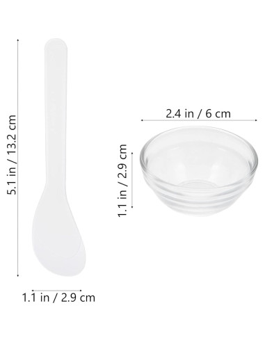 Beaupretty 5 Cuencos de Vidrio para Mezclar Máscaras Faciales 6x6cm