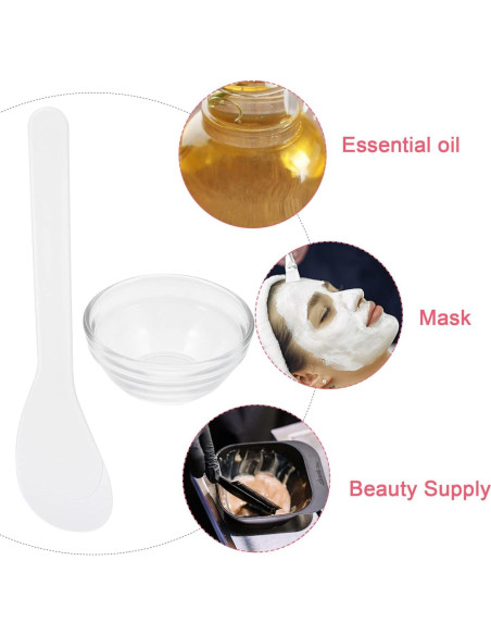 Beaupretty 5 Cuencos de Vidrio para Mezclar Máscaras Faciales 6x6cm