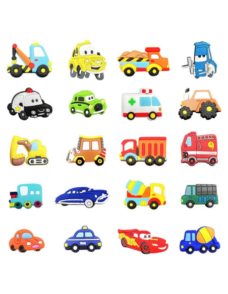 Encantos para Zapatos Niños Vehículos 20 Piezas PVC